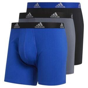 NEW Adidas Men’s Stretch Cotton Boxer Briefs 3-Pack Size Small Black 5146816A